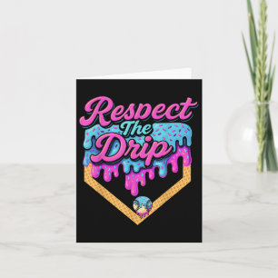 Cartão Baseball Drip Boys Home Plate Sorvete Respeite