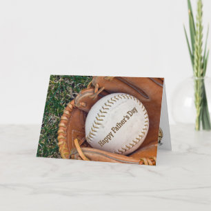 Cartão Baseball em Luva para Dia de os pais