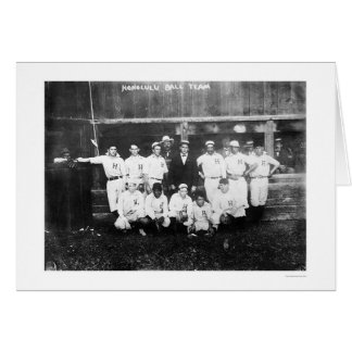 Cartão Baseball Honolulu Hawaii 1910