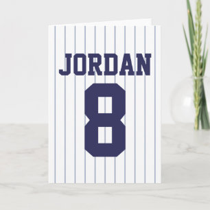 Cartão Baseball Jersey - Festa de aniversário do tema de