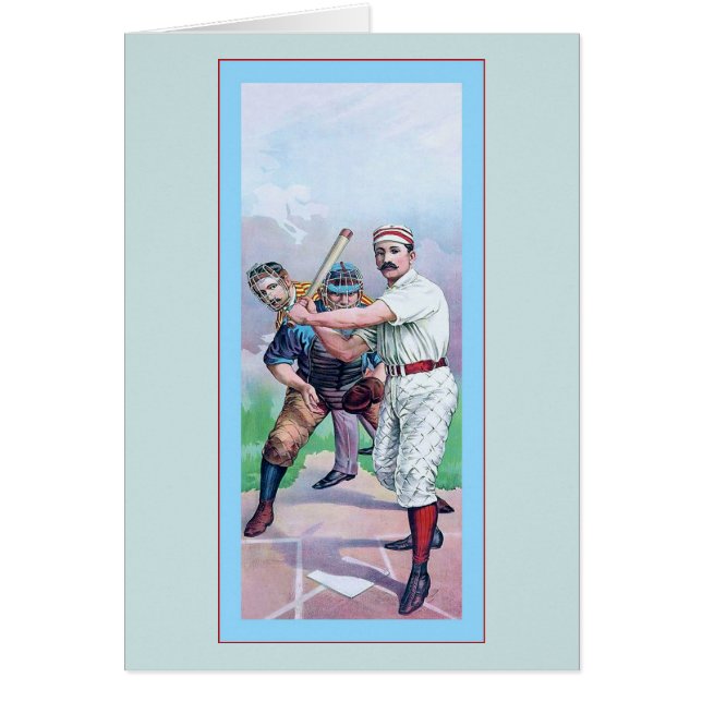 Cartão Basebol 1895 do vintage (Frente)