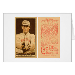 Cartão Basebol 1912 do Doc Miller Boston Braves