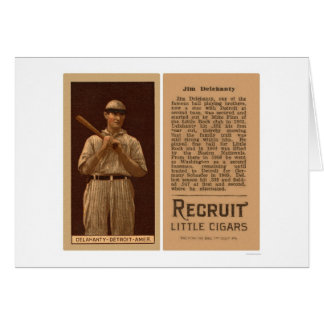 Cartão Basebol 1912 dos tigres de Jim Delahanty