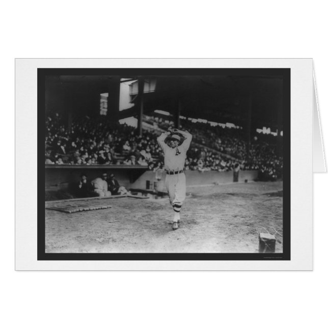 Cartão Basebol de Pitcher Plank, 1914 (Frente Horizontal)