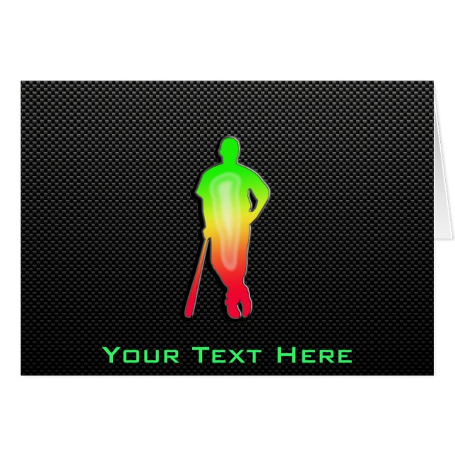 Cartão Basebol lustroso (Frente Horizontal)