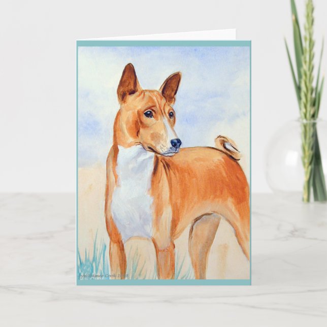Cartão Basenji Greeting Cards (Frente)