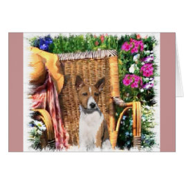 Cartão Basenji Lovers Art Gifts