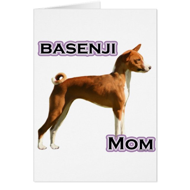 Cartão Basenji Mãe 4 (Frente)