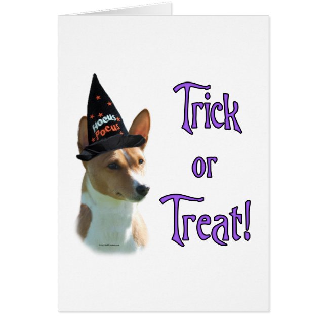 Cartão Basenji Trick (Frente)