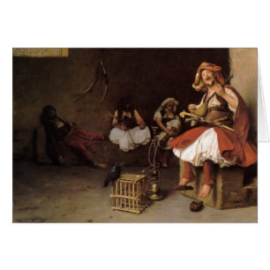 Cartão "Bashi-Bazouk que canta" por Jean Leon Gerome