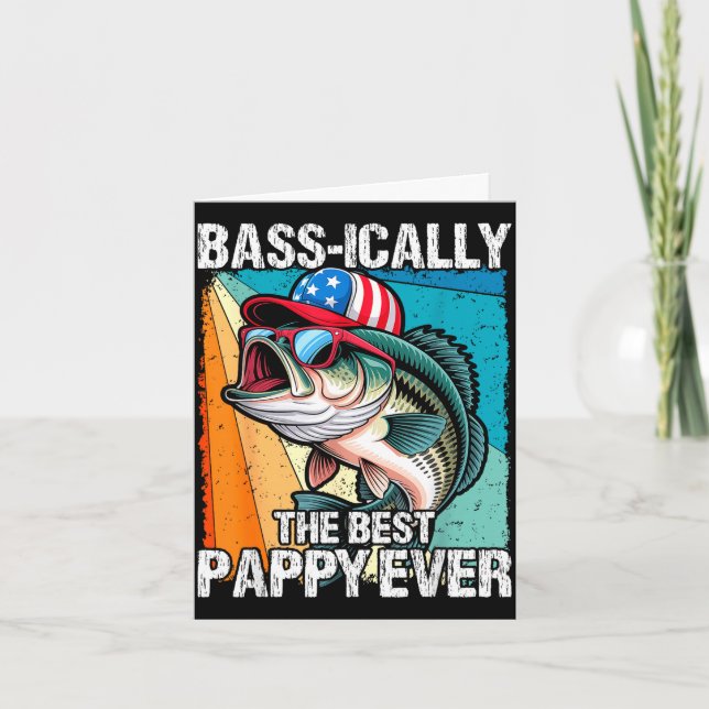 Cartão Basicamente o papai sempre divertido pesca de roba (Frente)