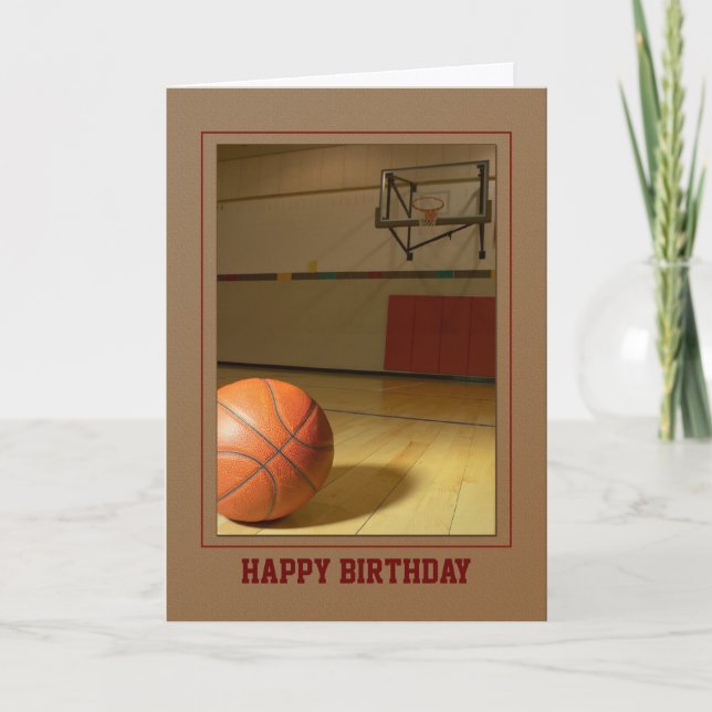 Cartão Basketball- Birthday Thank You Any Use (Frente)