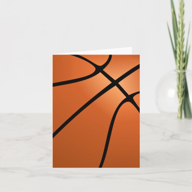 Cartão Basketball Bold Design Blank Customizable (Frente)