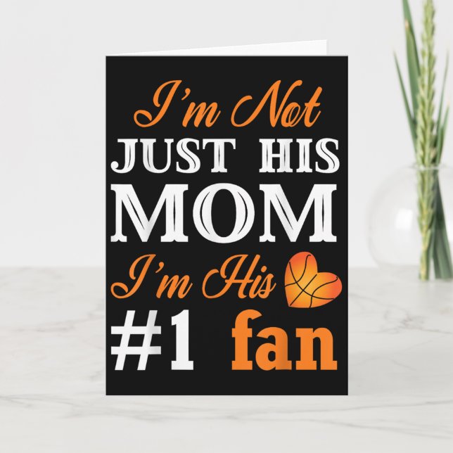Cartão Basketball Fan Mom Quote Shirt Mothers Day Gift Fo (Frente)