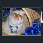 CARTÃO BASKETFUL OF **PURRRFECT** BIRTHDAY WISHES<br><div class="desc">TURKISH VAN SENDS A BASKETFUL OF "PURFECT" BIRTHDAY WISHES WITH A LITTLE HELP FROM OUR **TURKISH VAN NOEL.***
Please check out my entire line here at Zazzle and THANK YOU very much!</div>