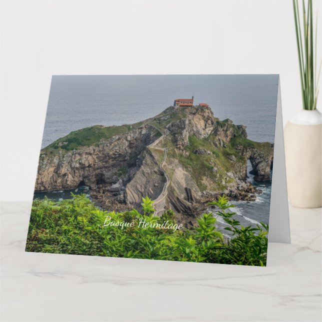 Cartão Basque Hermitage, San Juan de Gaztelugatxe (Frente)