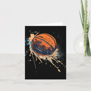 Cartão Basquete Aquarela Aro de Basquete Colorido Dr