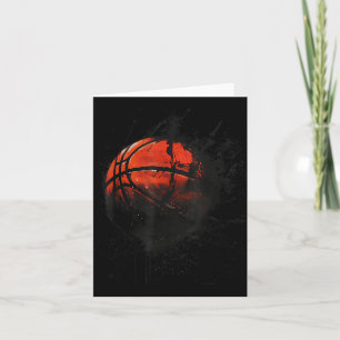 Cartão Basquete Aquarela Jogador de Basquete Desenho Ar