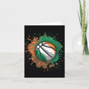 Cartão Basquete com Tanque de Bandeira na Irlanda
