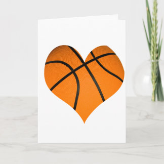 Cartão Basquete Coração em Forma