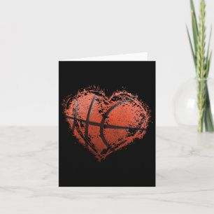 Cartão Basquete Coração Feliz Dia dos Namorados Basquete 