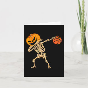 Cartão Basquete Dabbing Skeleton Men Boys Halloween Bas