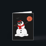 Cartão Basquete Dabbing Snowman Light Christmas Basketb<br><div class="desc">Jogador de basquetebol Snowman</div>