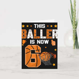 Cartão Basquete De Aniversário De 6 Hoje Este Chamador Es