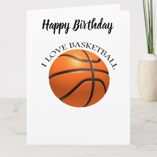 Cartão Basquete de couro preto e laranja personalizado (Frente)