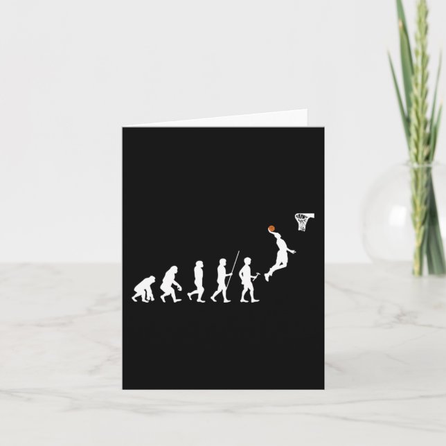 Cartão Basquete de Evolução Humana (Frente)