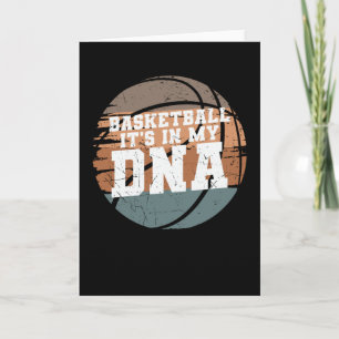 Cartão Basquete Está no meu DNA Para o basquetebol