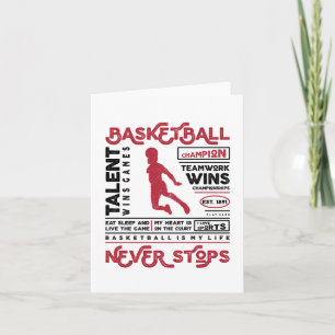 Cartão Basquete Nunca Pára
