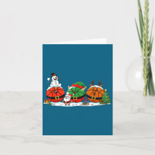 Cartão Basquete Papai Noel Elfo Boneco de Neve Natal Nata