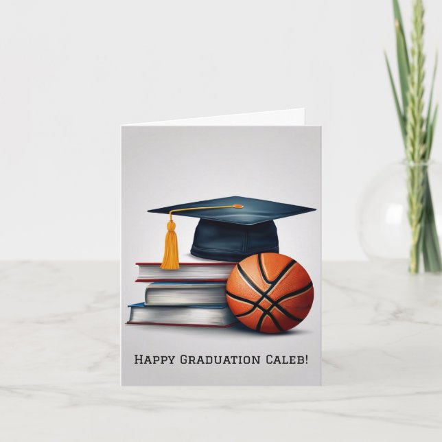 Cartão Basquete Personalizado para Graduação (Frente)