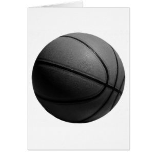 Cartão Basquete preto e branco