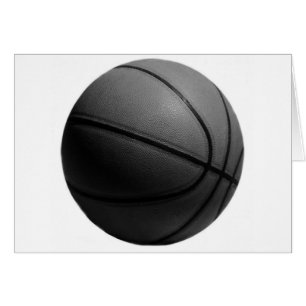 Cartão Basquete preto e branco