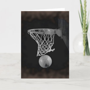 Cartão Basquete Sepia