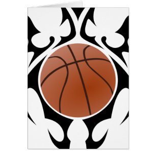 Cartão basquete. tribal.