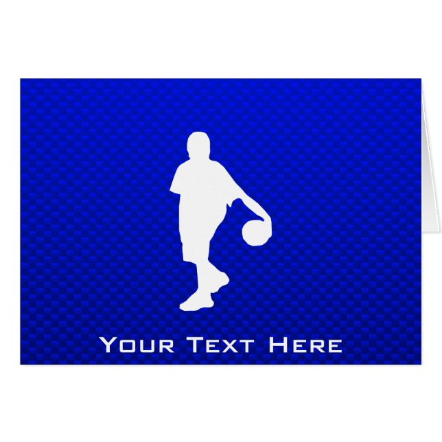 Cartão Basquetebol azul (Frente Horizontal)