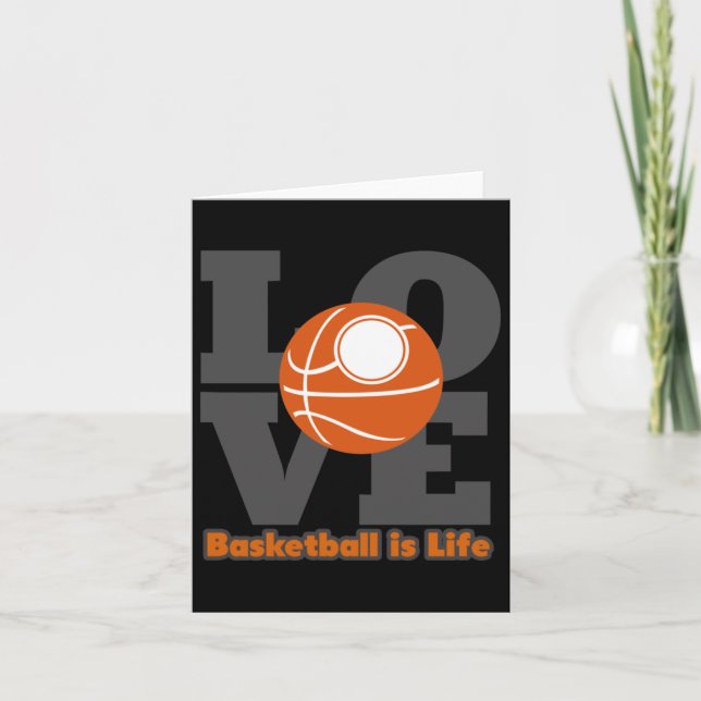 Cartão Basquetebol Basquetebol é Vida  (Frente)