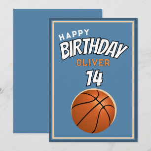 Cartão Basquetebol Bola Feliz Aniversário Esportes