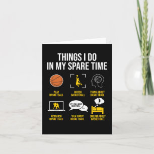 Cartão Basquetebol - Coisas que Faço no Meu Tempo Livre