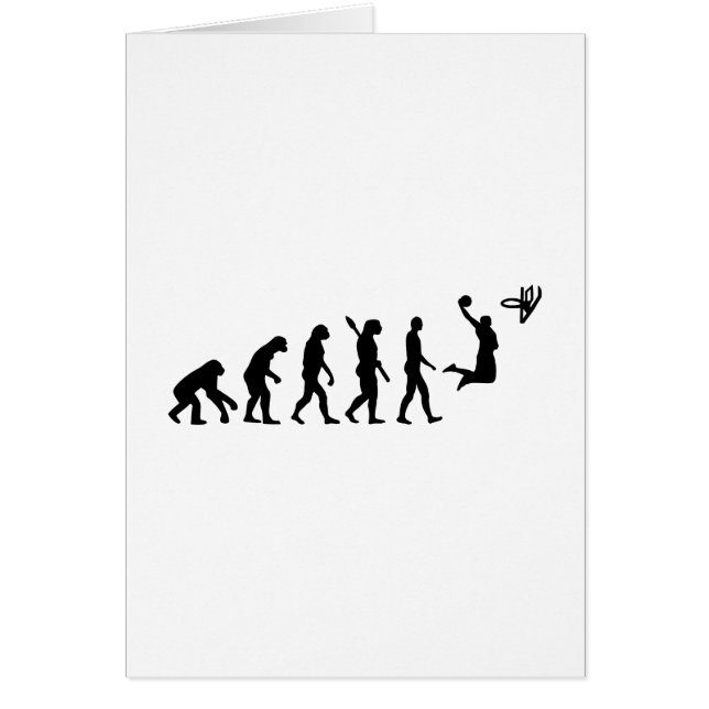 Cartão Basquetebol da evolução (Frente)