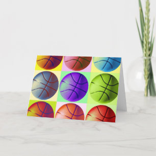 Cartão Basquetebol do pop art
