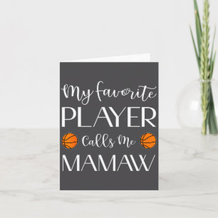 Cartão Basquetebol Meu Jogador Favorito Me Chama De Vovó