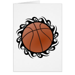 Cartão basquetebol tribal