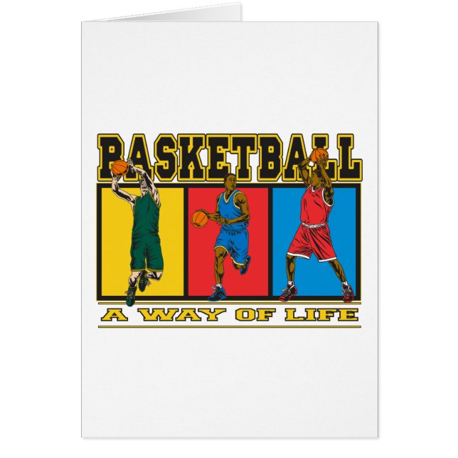 Cartão Basquetebol um modo de vida (Frente)