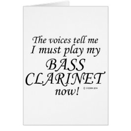 Cartão Bass Clarinet Vozes Diz Que Deve Brincar