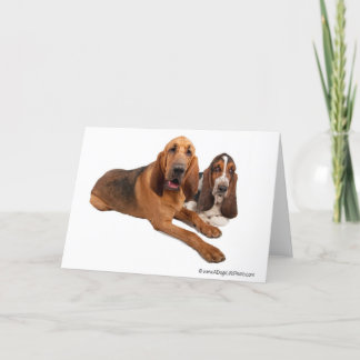 Cartão Basset and Bloodhound Buddies