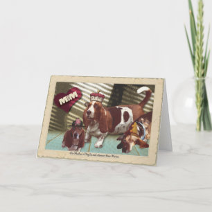 Cartão Basset Happy Mother's Day